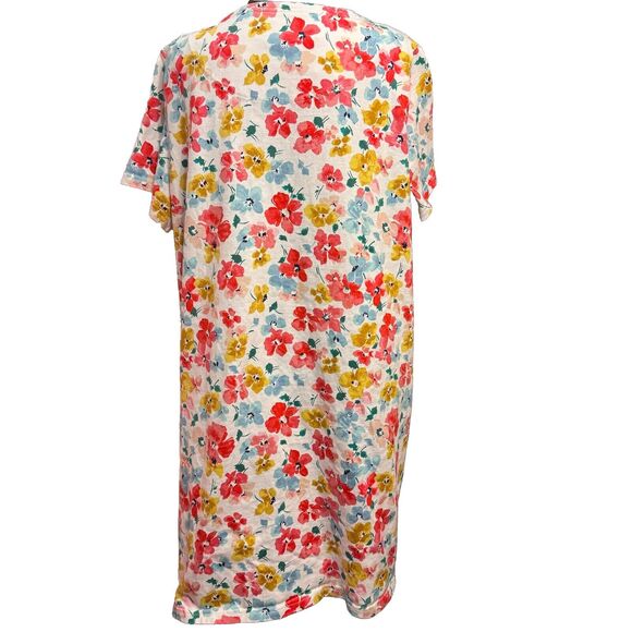 Joules Dress 20 US Womens Floral Multicolor Shirt Dress Cottagecore Coastal - Picture 4 of 8
